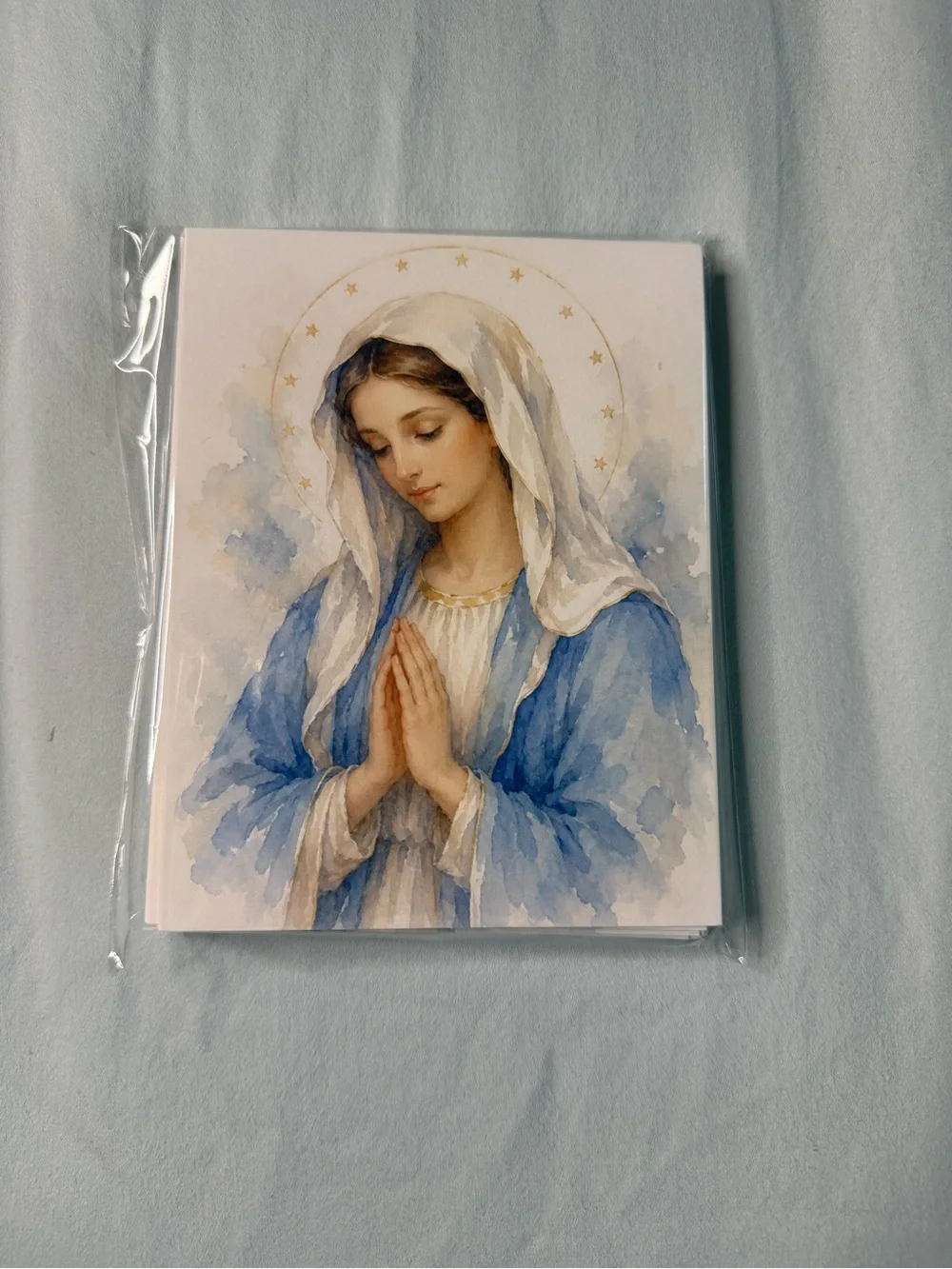 Custom Catholic Prayer Journal – Blessed Virgin Mary Cover – Fiat et Grace – New